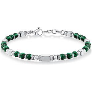 Silver & Green Boho Beaded Bracelets for Women Trendy Jewelry Gifts for Lover